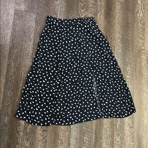 Navy and White Patterned Women's Skirt